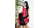 women long dress bali patterned rayon clothing design hand painting